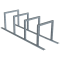 Bicycle rack - row arrangement | lean-on hoop made of steel tube 60 x 60 mm | hot-dip galvanized | for 4 bicycles